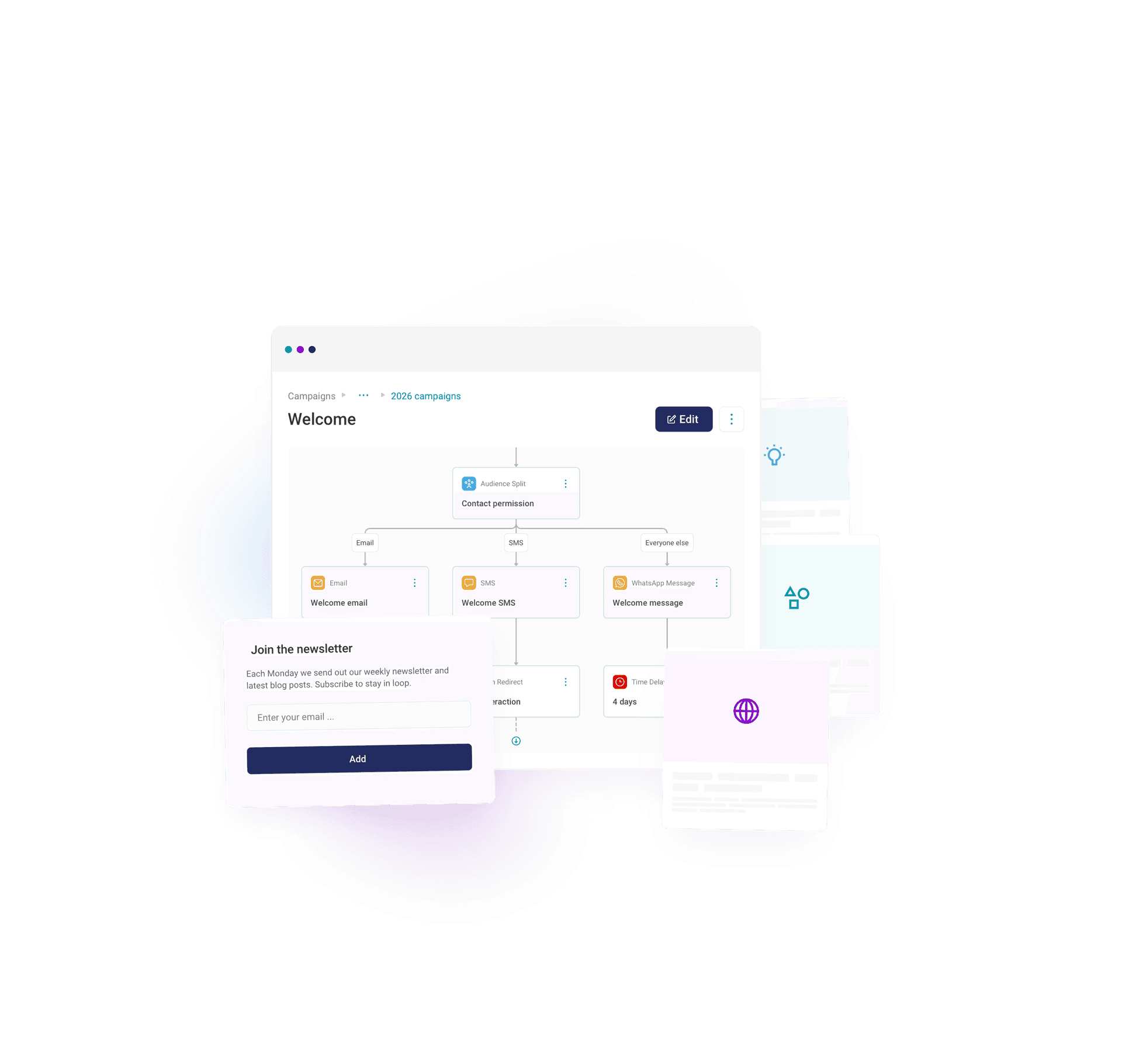 Responsive, professional emails, built-in